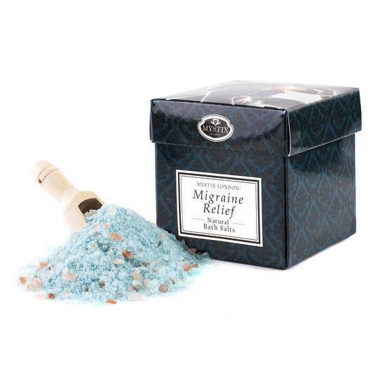 Mystix London - Migraine Relief - 100% Natural Bath Salts - A Medley of Epsom, Dead Sea Mineral and Himalayan Pink Salts - Perfect as a Gift Beauty and Personal Care Mystix