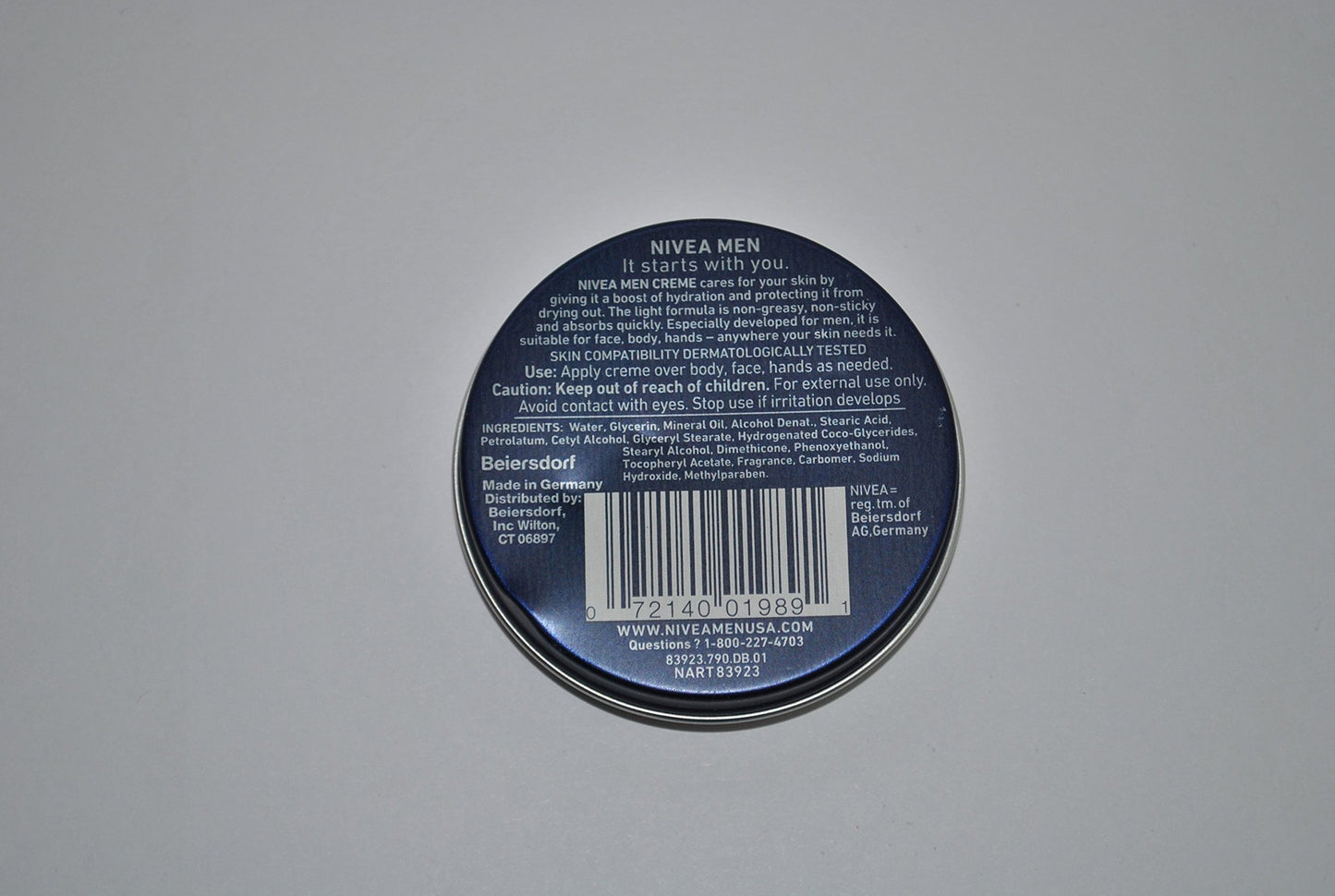 Nivea Men Creme Moisturizer Tin for Face, Hands and Body, 1 oz / 29 g
