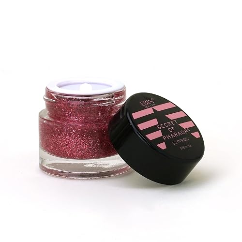Dazzle and Delight: Secret of Pharaoh Glitter Gel for Hair, Body and Face - Rose Sunset | 6 Vibrant Colors, Long Lasting Sparkles, Ideal for Parties