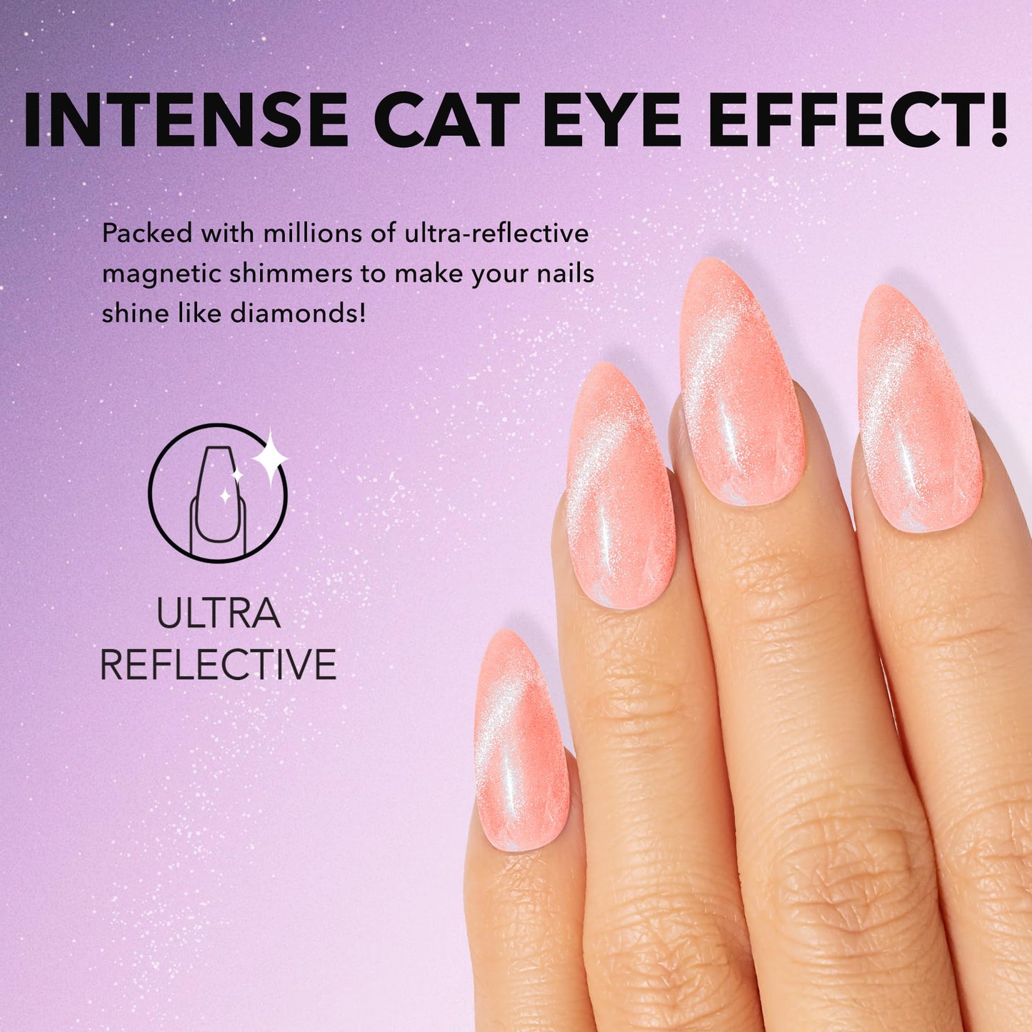 KIARA SKY Cat Eye Gel Nail Polish 15ml | Rose Gold Pink Magnetic FX Cat Eye Gel Polish Soak Off | UV LED Nail Lamp Gel | Metallic Velvet Cat Eye Gel Beauty & Personal Care KIARA SKY