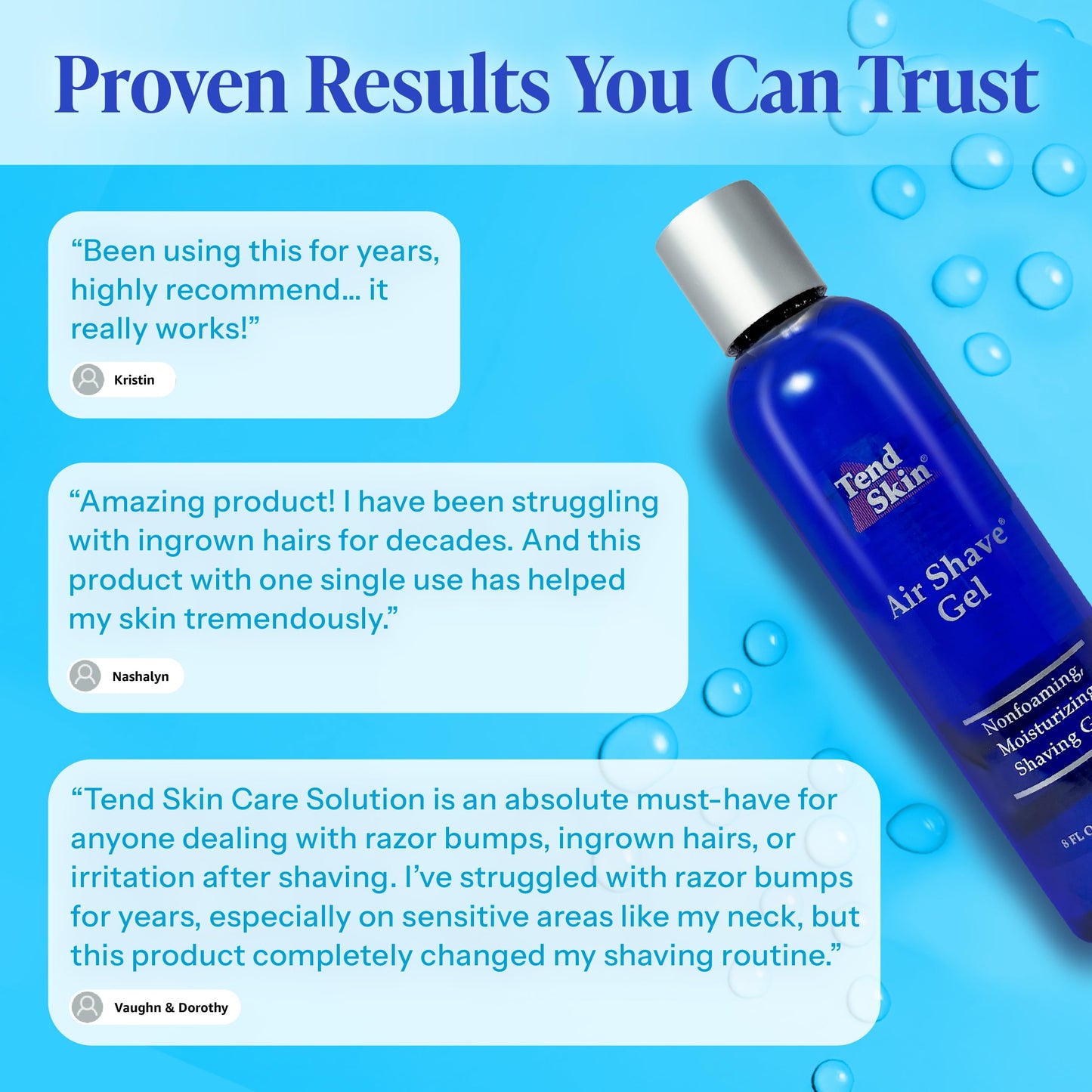 Tend Skin Air Shave Gel Advanced Soothing & Moisturizing Formula, Provides Natural Protection, Silky Smooth Skin & Seamless Hair Removal, 8 Oz