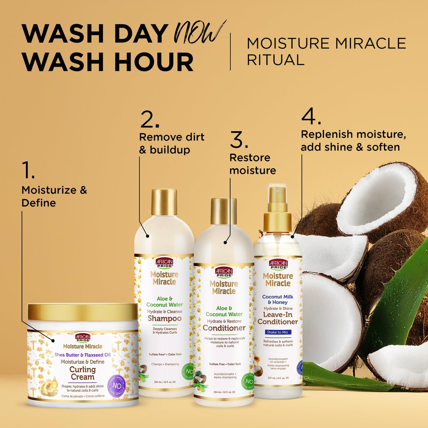 African Pride Moisture Miracle Curling Cream, 15 Oz (1 Pack)