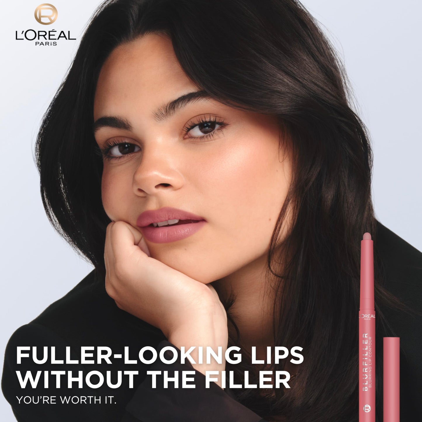 L'Oreal Paris Blurfiller Lip Liner, Lightweight, Buildable, and Sculpting Lip Pencil, Line, Define, and Contour for Fuller-Looking Lips, Worth It Beauty and Personal Care L'Oreal Paris
