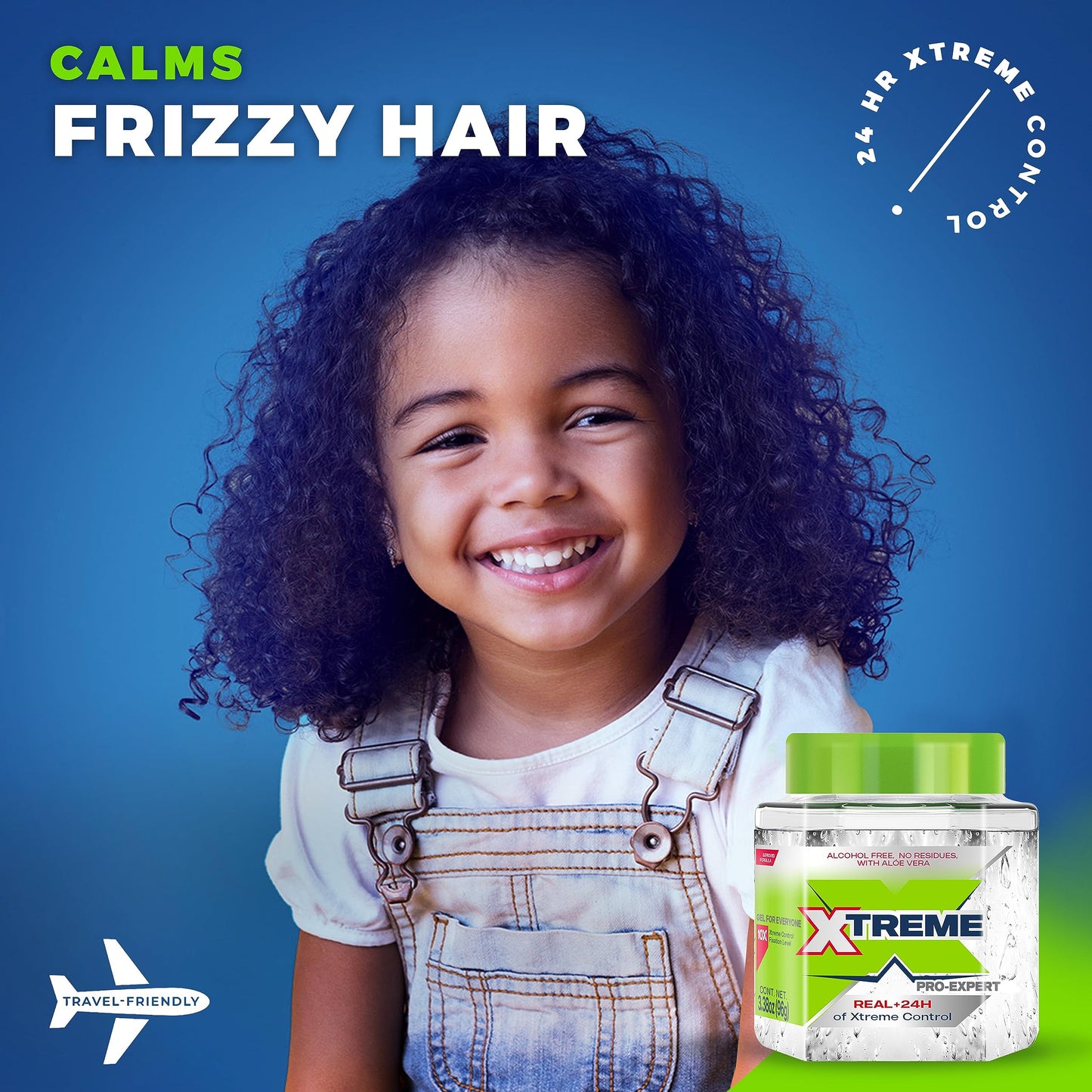 Xtreme Pro-Expert Clear Styling Hair Gel, Alcohol Free 24-Hours Xtreme Control With Aloe Vera, 8.8 Oz Jar (Pack of 3)