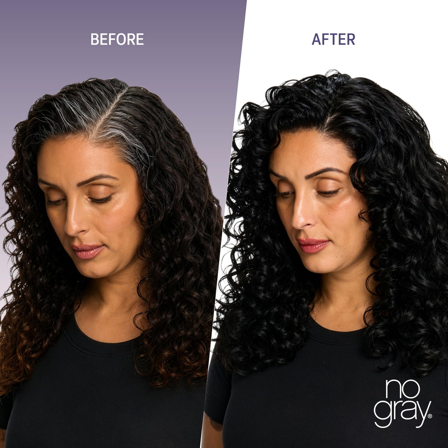 No Gray Quick Permanent Hair Color Shampoo, Black, 8.45 oz