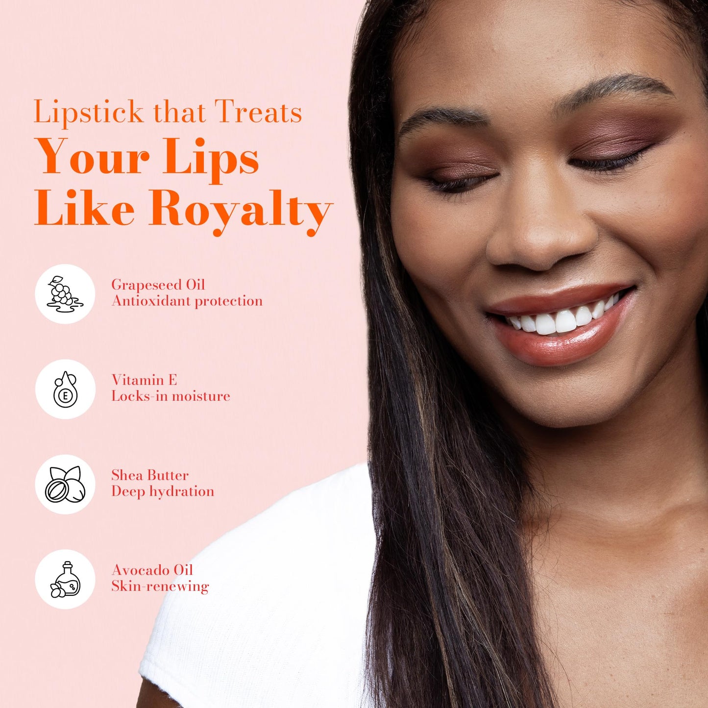 Juwel Cosmetics Frosted Finish Lipstick, Long Wear Moisture-Rich Shades with Natural Minerals, Matte Lipstick Contains Shea Butter, Grapeseed &
