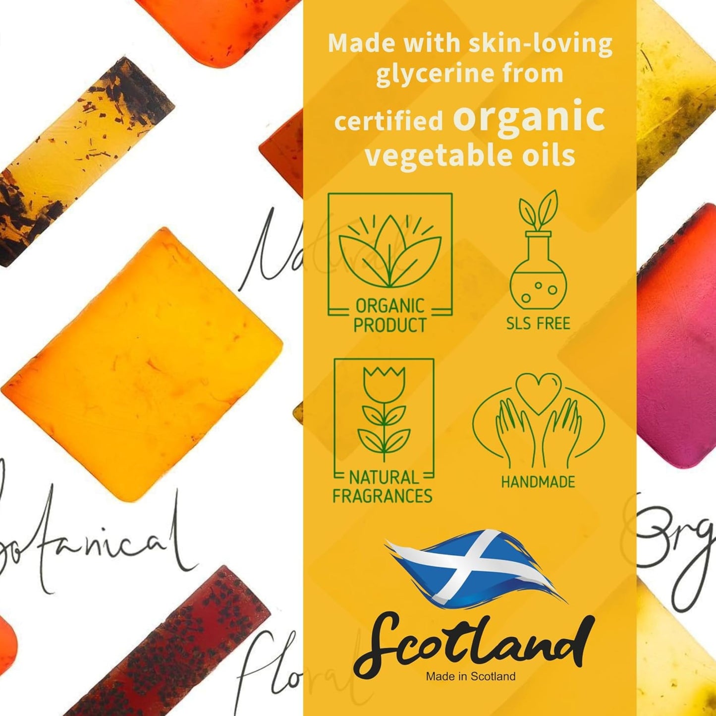The Highland Soap Company, Handmade Scottish Organic Vegetable Oil Glycerin Soap Bar, Whisky & Honey, 5.3oz (Pack of 1)