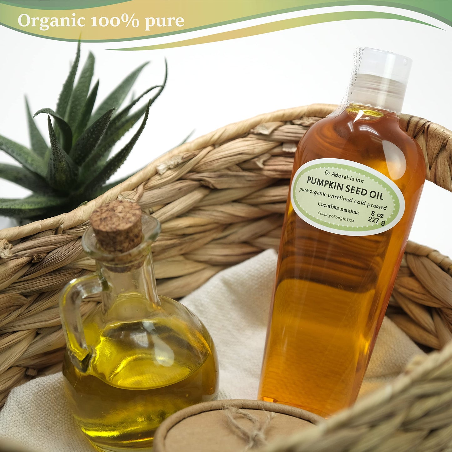 Dr Adorable - 8 oz - Pumpkin Seed Oil Unrefined - Virgin 100% Pure Natural Premium Organic Cold Pressed