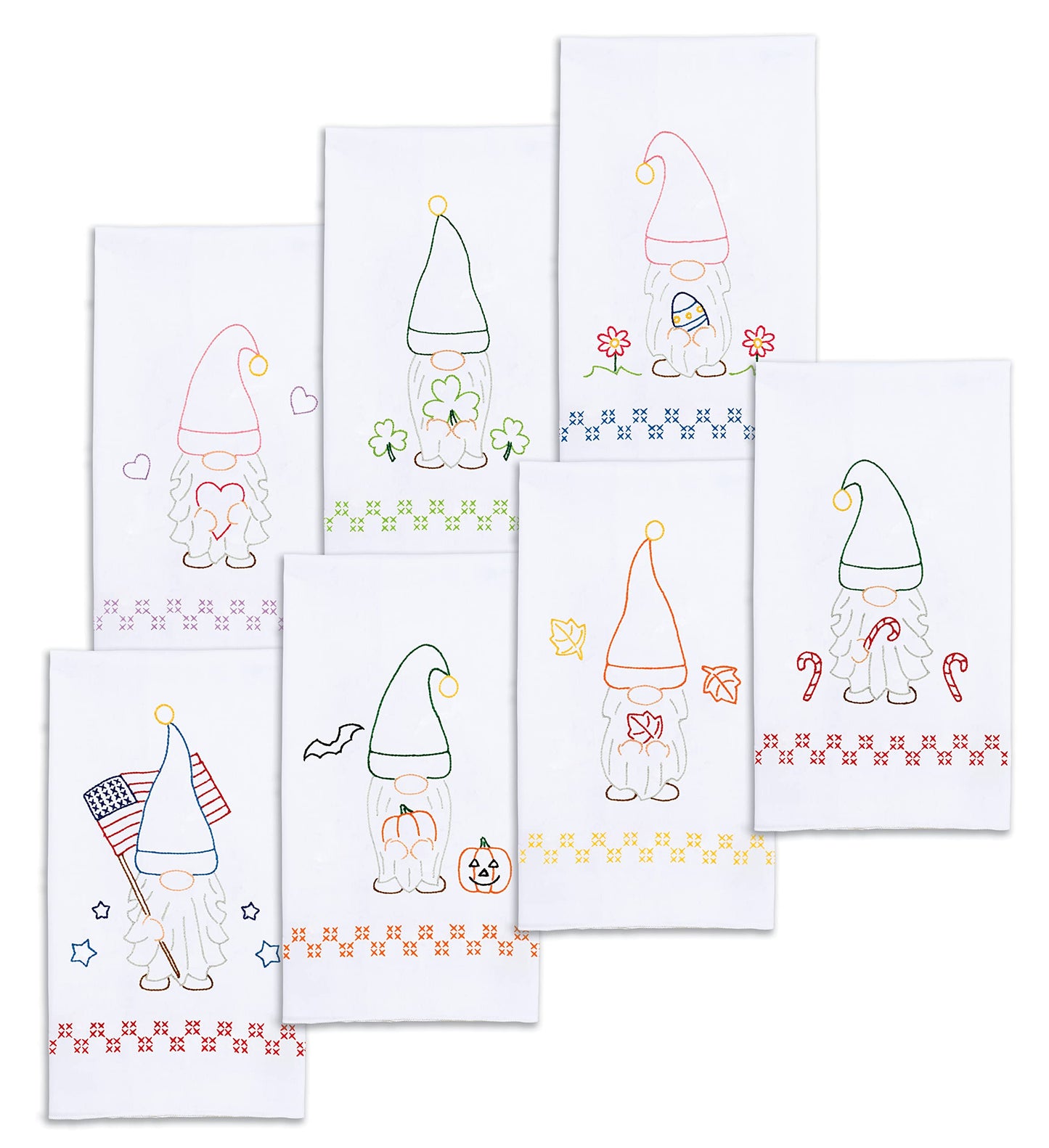 Hand Towel Set, Holiday Gnomes