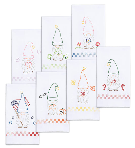 Hand Towel Set, Holiday Gnomes