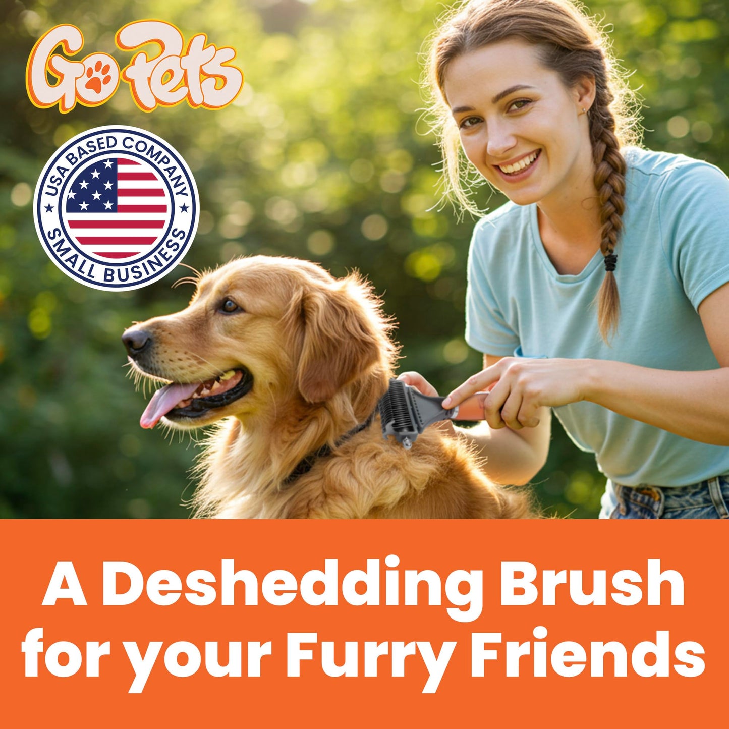 GoPets 2-Sided Dematting & Deshedding Comb – Undercoat Detangler Brush for Dogs & Cats, Removes Mats, Tangles & Loose Fur, Ergonomic Grooming Tool