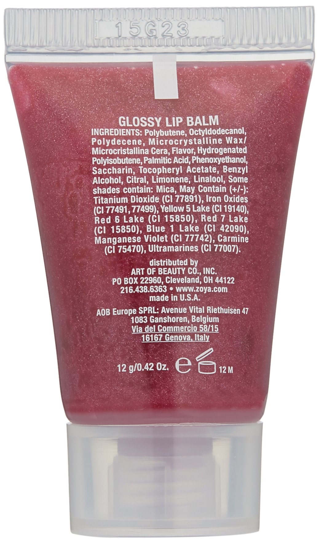 ZOYA Lip Gloss, Sweettart, 0.42 Ounce (Pack of 1)