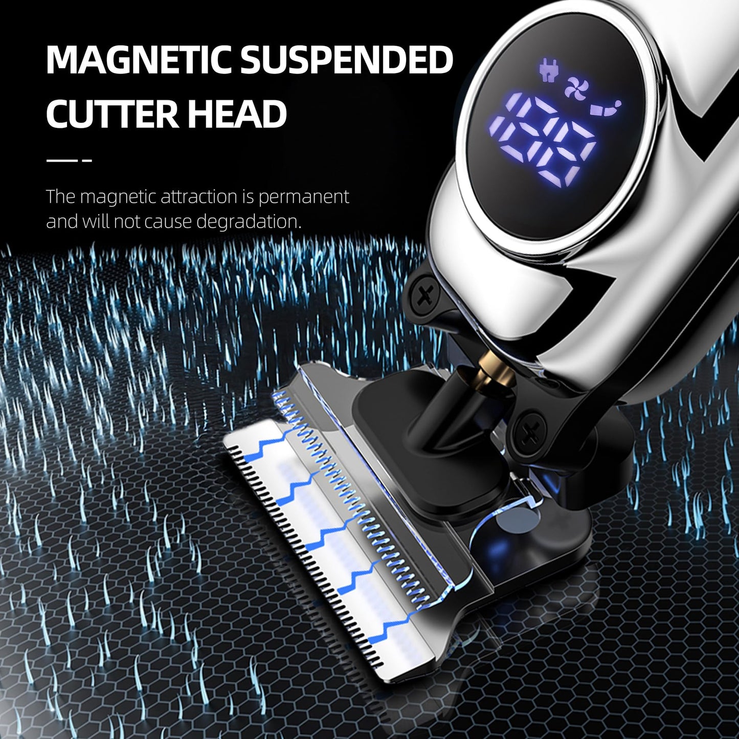 Professional Hair Clippers for Men Cordless Trimmers Kit with LED Display,3 Limit Combs, Electric Beard Trimmer for Kid, Rechargeable Haircut Grooming Beauty and Personal Care QDKVTNDJZ