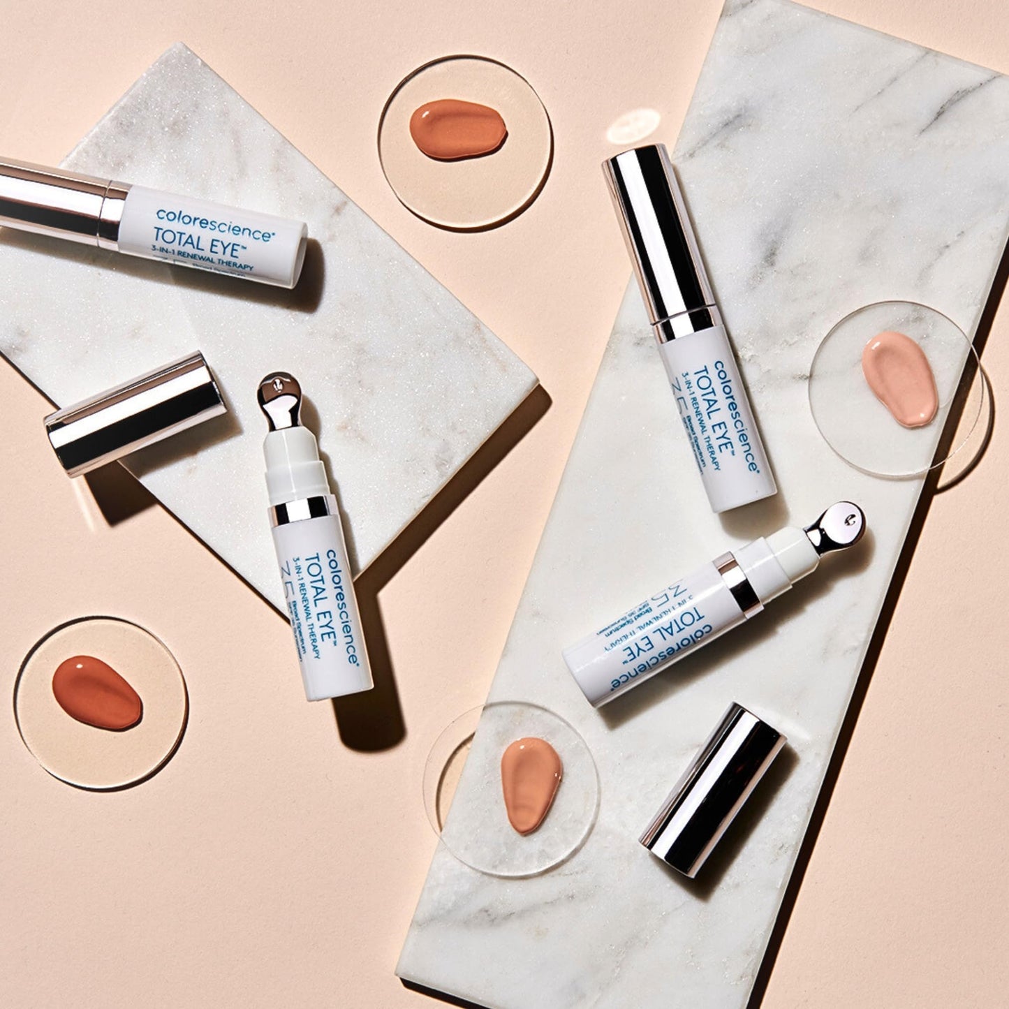 Colorescience Total Eye 3-in-1 Anti-Aging Renewal Therapy for Wrinkles & Dark Circles, SPF 35, Deep