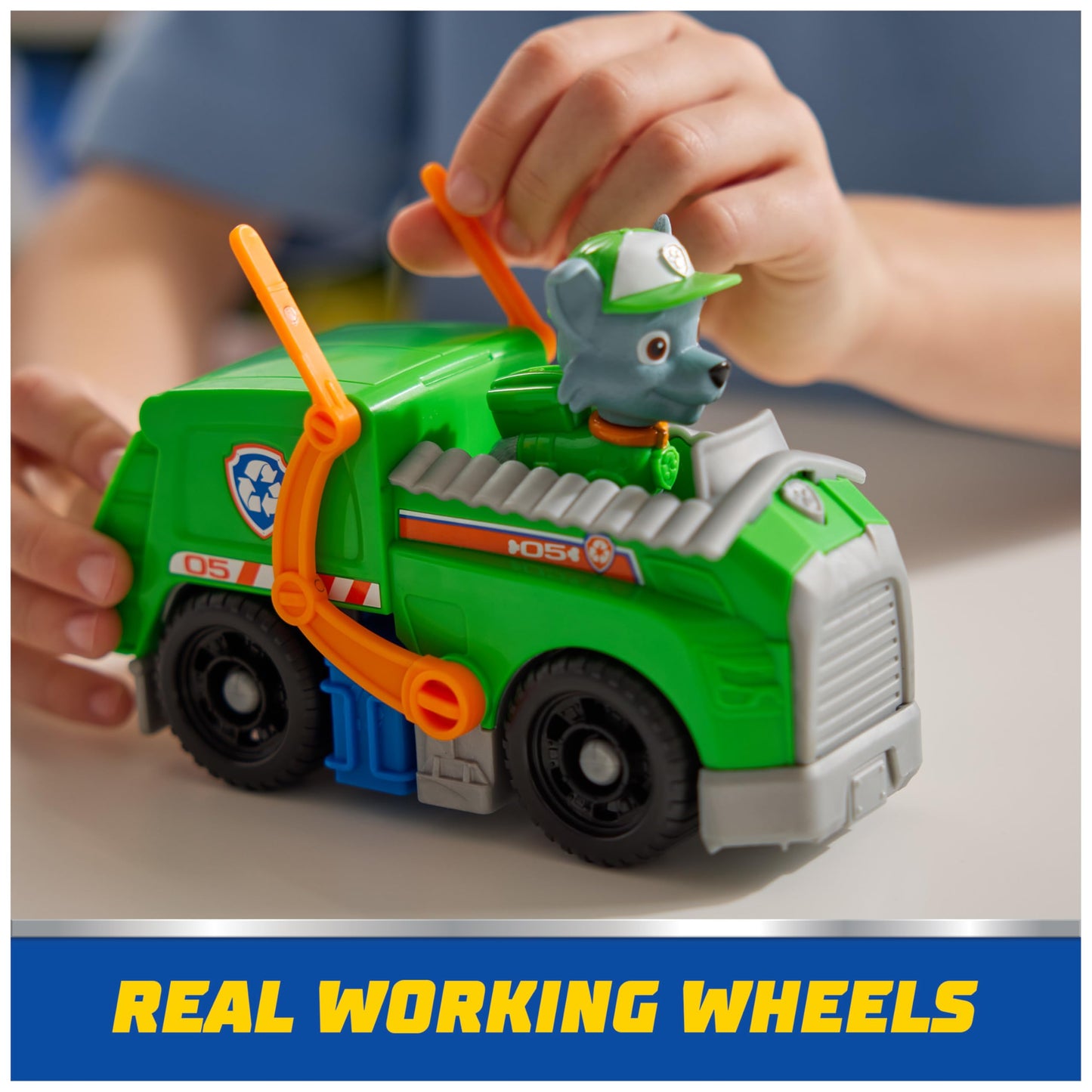 PAW Patrol Rocky’s Recycle Truck – Toy Vehicle with Collectible Action Figure, Eco-Friendly Kids Toy for Boys & Girls Ages 3+
