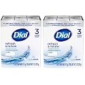 Dial Antibacterial Bar Soap, Refresh & Renew, White, 3-4 OZ Soap Bars - 2 Pack