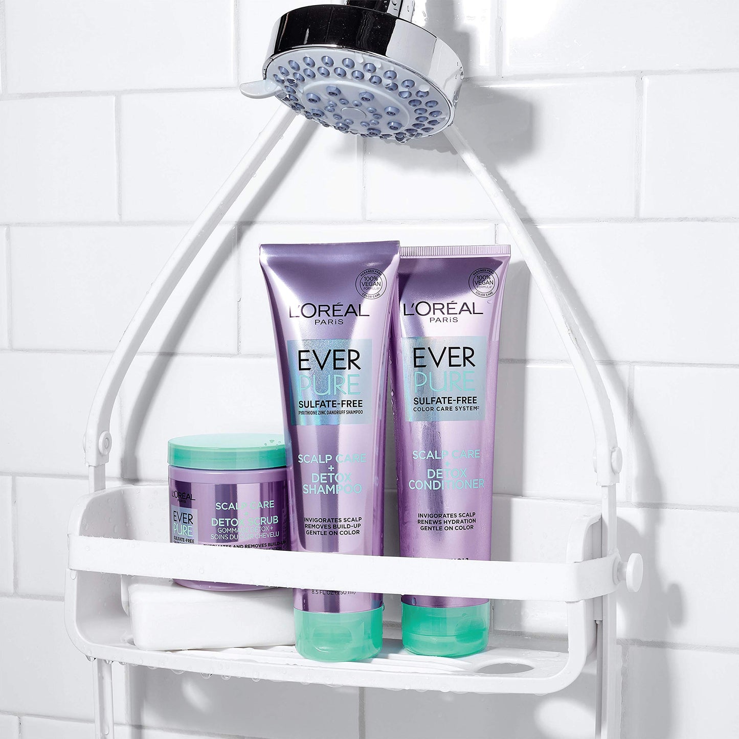 L'Oreal Paris EverPure Scalp Care + Detox Sulfate Free Conditioner for Color-Treated Hair, Invigorates Scalp and Renews Hydration, Menthol and Neem