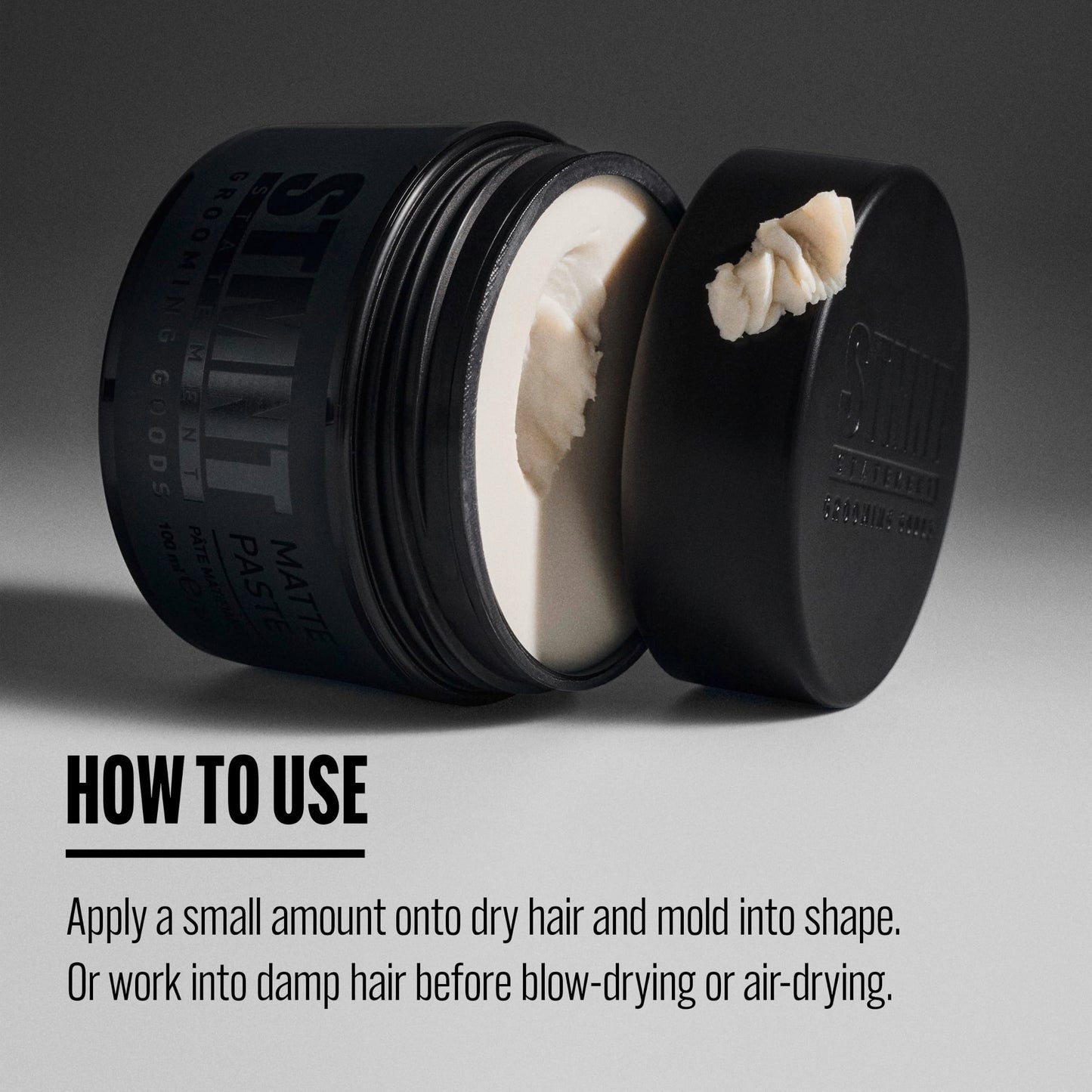 STMNT Grooming Goods Matte Paste 3.38 oz | All Day Strong Hold & High Volume | Hair Clay Paste For Men | Non-Greasy Formula | Texture Paste for Hair | Beauty and Personal Care STMNT