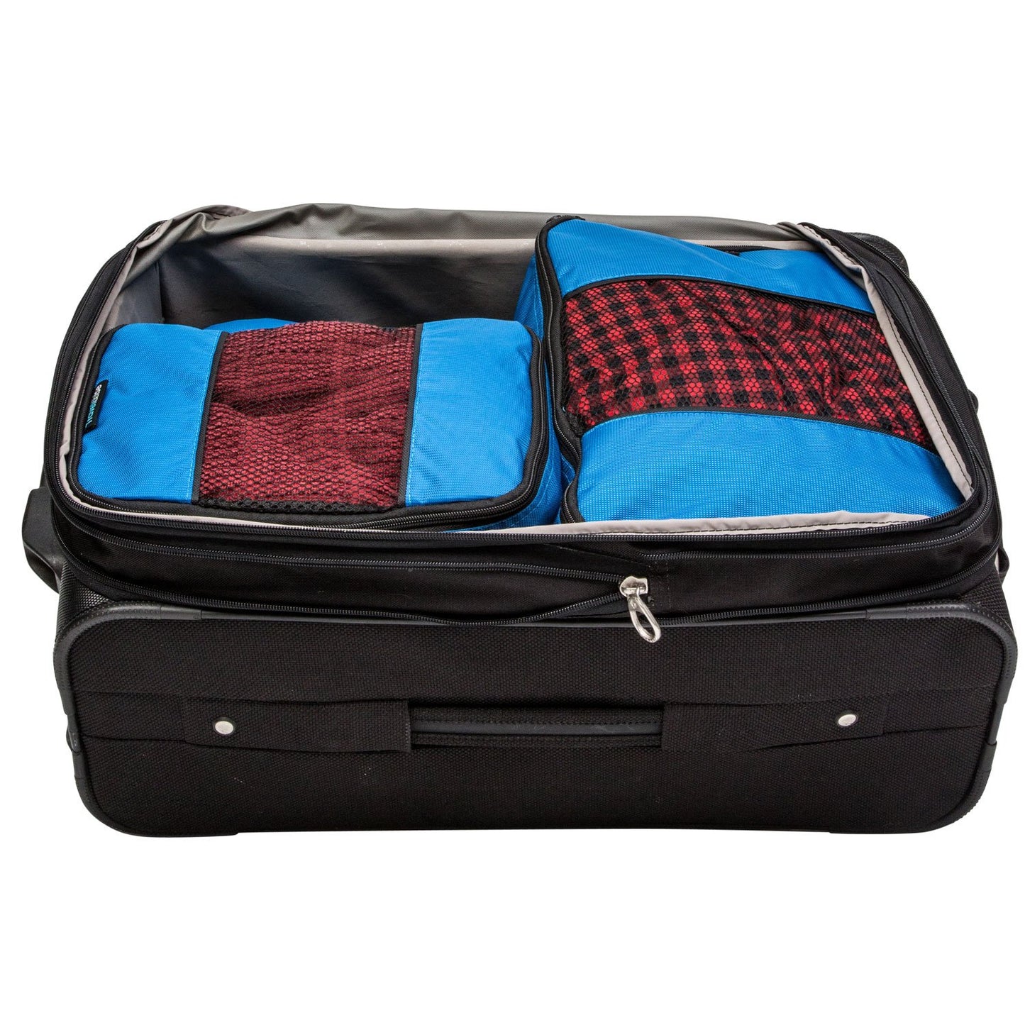 TravelWise Luggage Packing Organization Cubes 5 Pack, Blue, 2 Small, 2 Medium, 1 Large