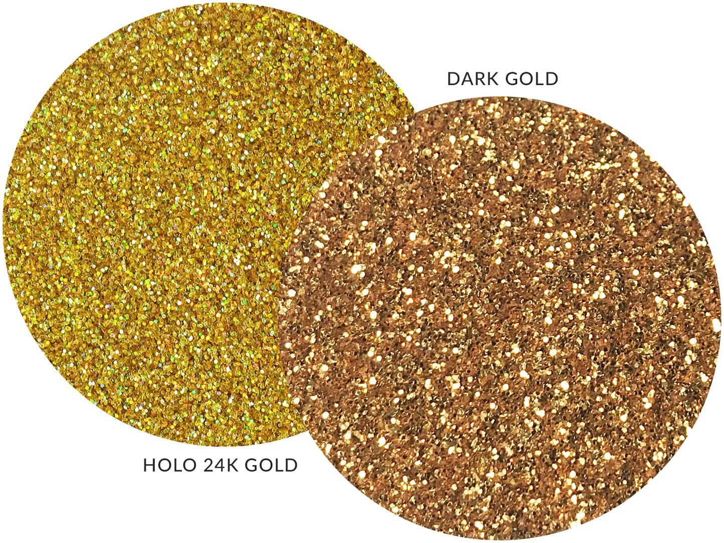 MARBLERS Twinkle Face & Body Glitter Duo [Dark Gold & Holo 24K Gold] 0.36oz (10g) | Non-Toxic | Cruelty-Free | Eyeshadow, Nail Polish, Nail Art |