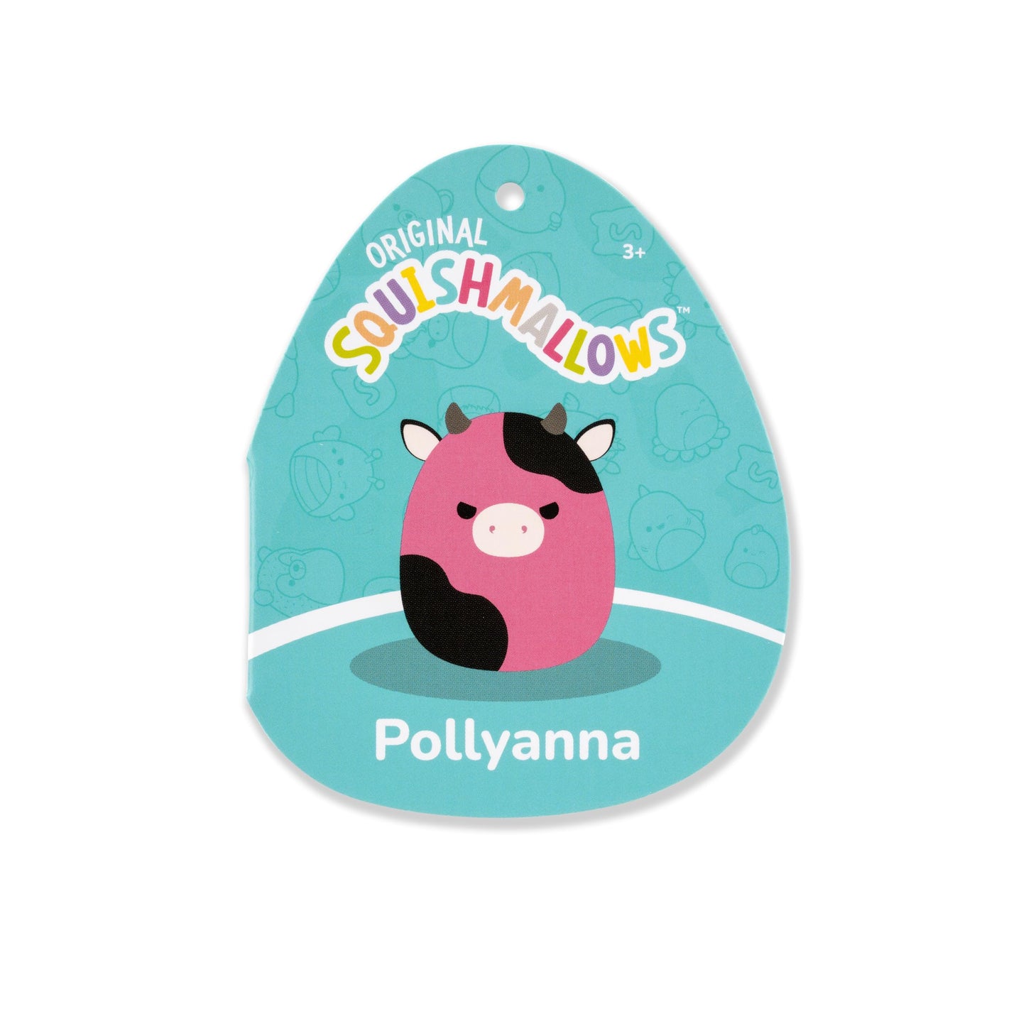 Squishmallows Original 8in Pollyanna The Black and Pink Cow - Official Jazwares Plush (Little)