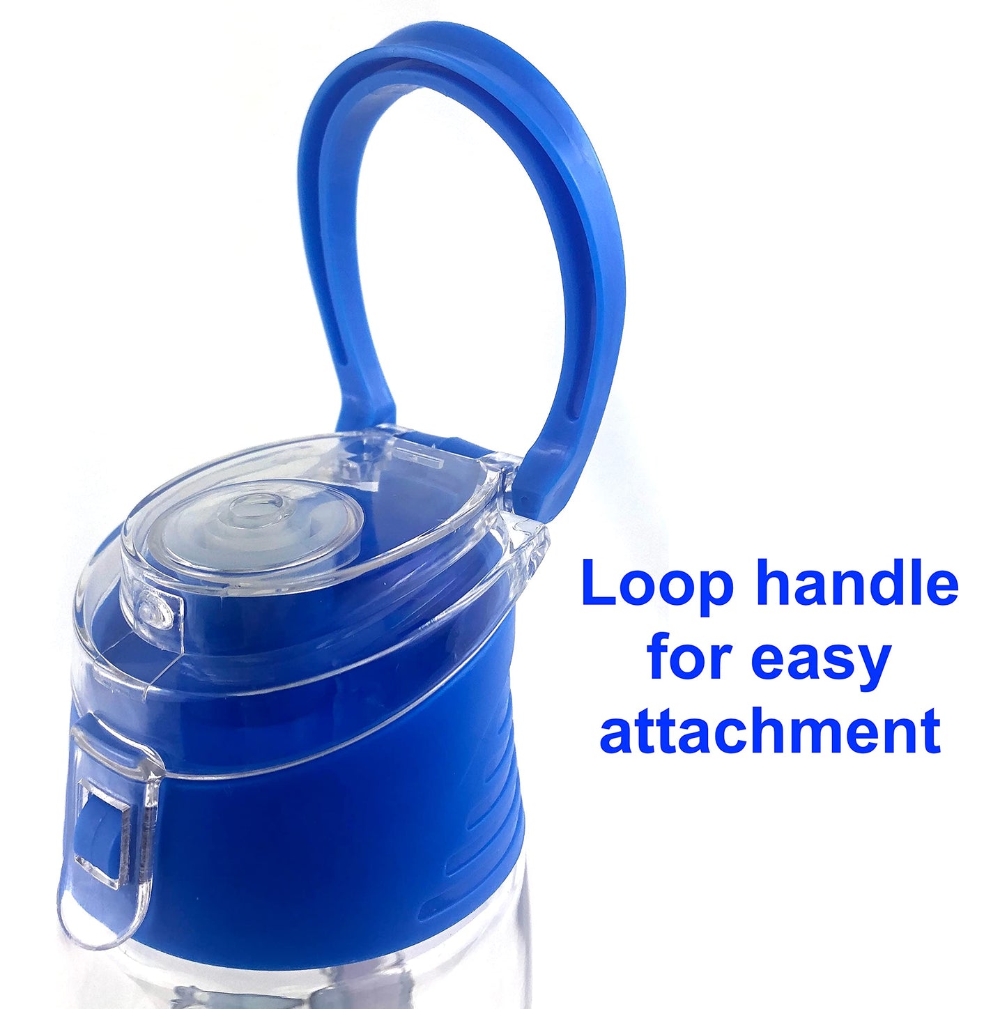 Jerry Leigh Disney - Lilo and Stitch Flip Top Water Bottle - Loop Attachment Handle - 24 Ounce