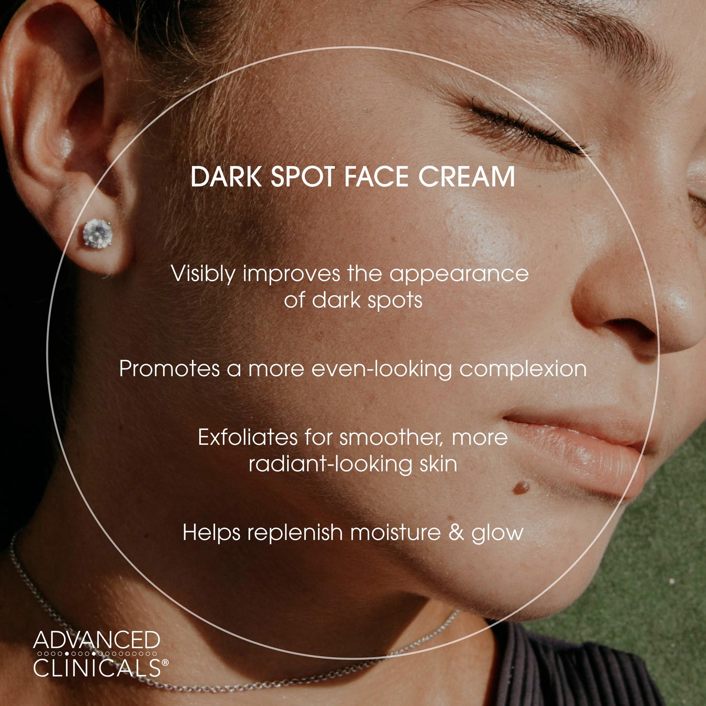 Advanced Clinicals Dark Spot Face Moisturizer | Lactic Acid Lotion For Face With Caffeine, Cocoa Butter, & Vitamin A | Brightening Cream Visibly