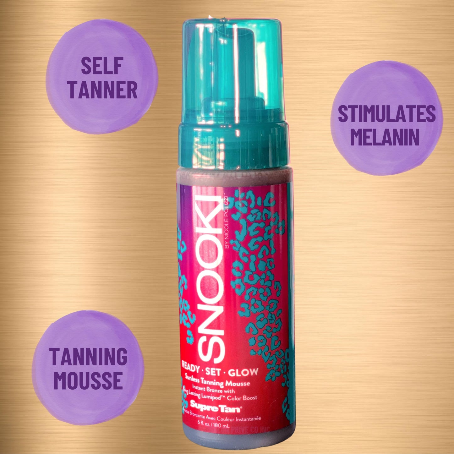 Supre Snooki Ready • Set • Glow Sunless Mousse 6oz, Bronze