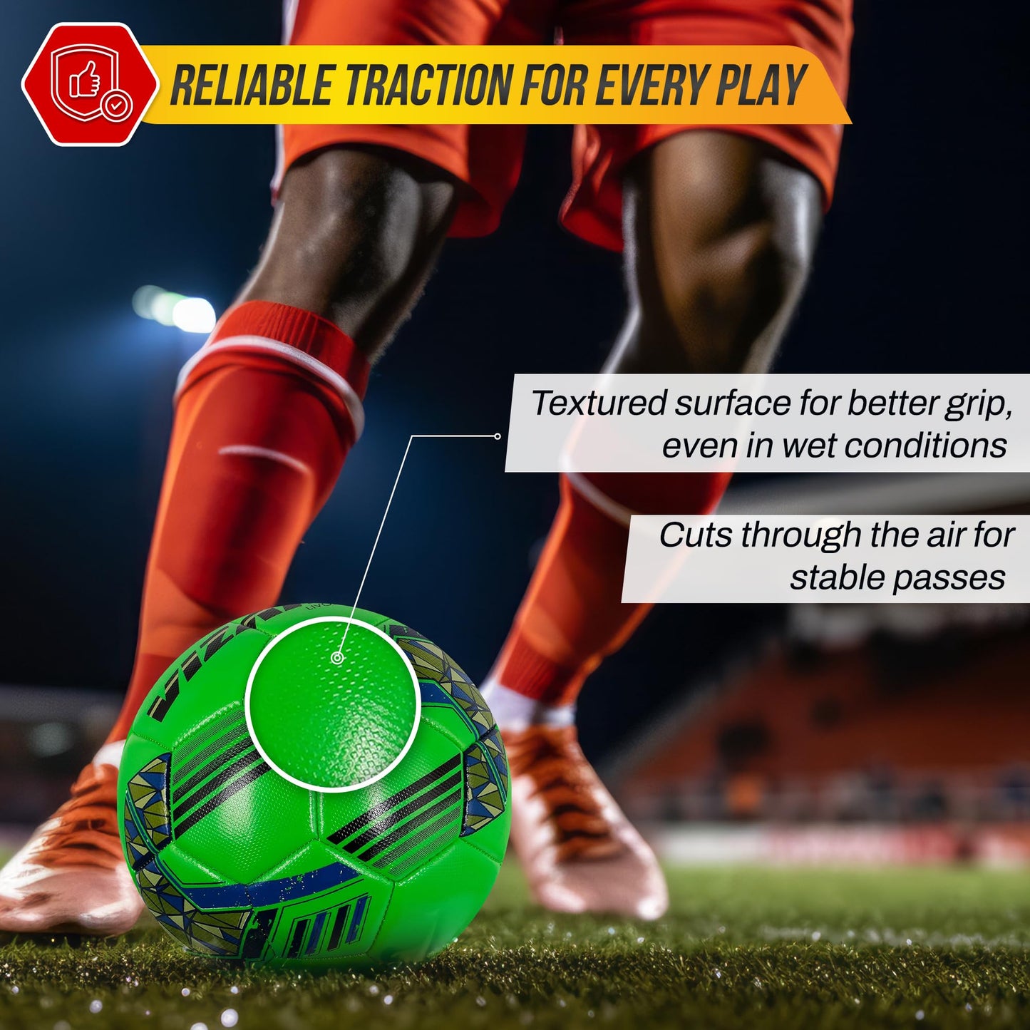 Vizari Soccer Ball - 32-Panel TPU Design for Youth, Kids, and Toddlers - Ideal for Training, Matches & Outdoor Football Games (Pack of 1,6 & 12)