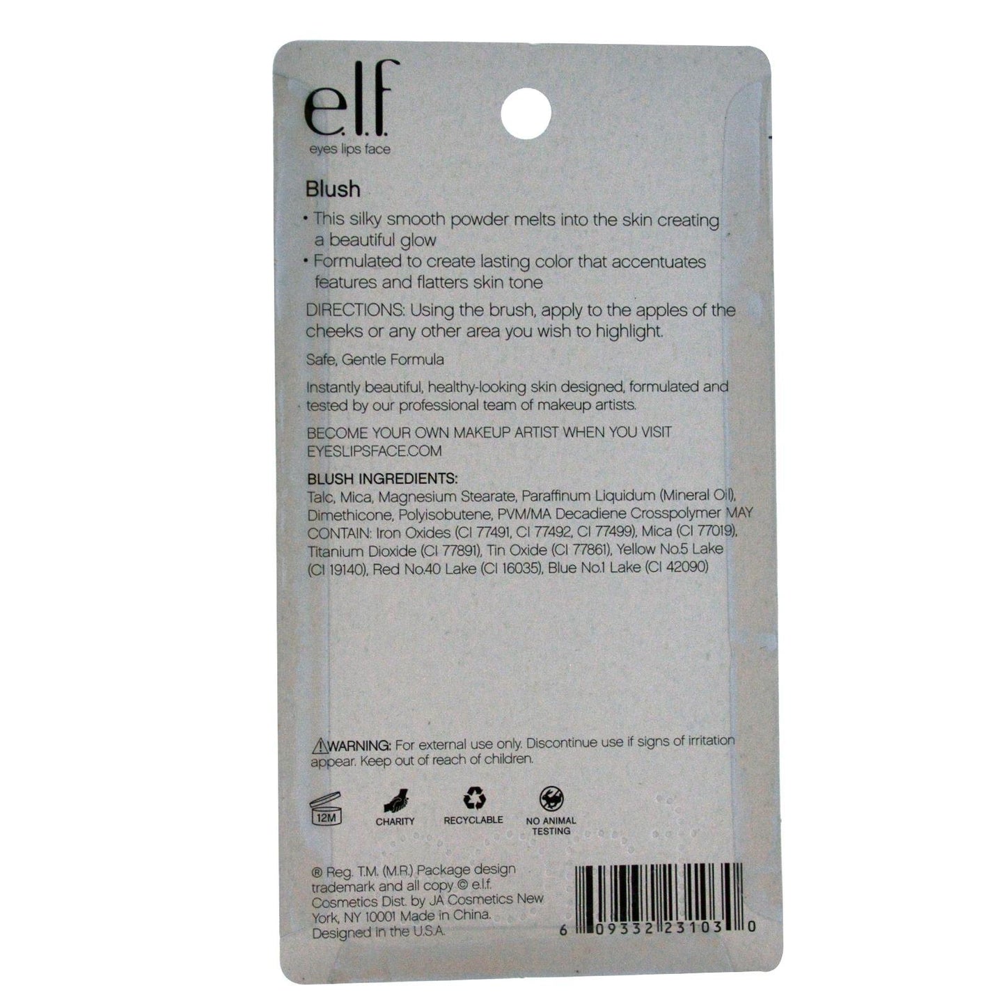 e.l.f. Blush with Brush, Coy, 0.21 Ounce