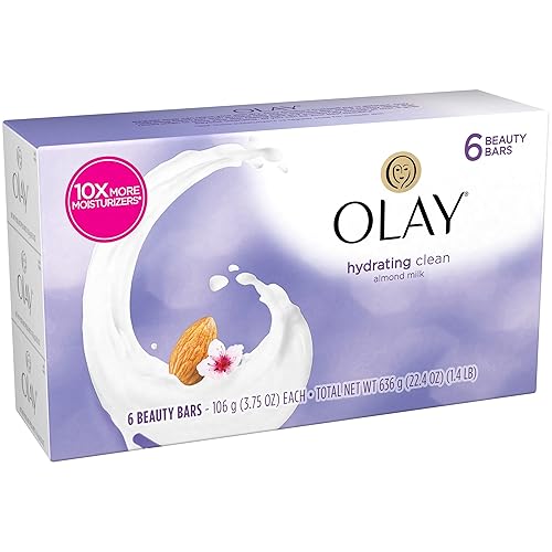 Olay Hydrating Clean Beauty Bars, Almond Milk 3.75 oz, 6 Count