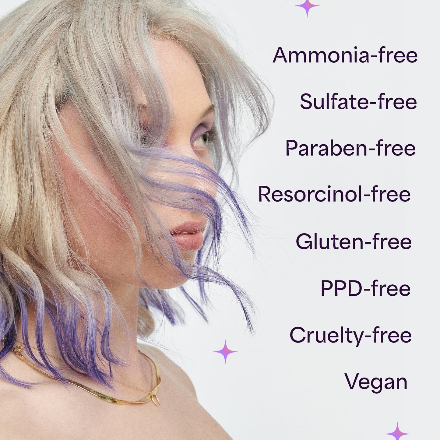 Hally Hair Color Cloud - Demi-Permanent Hair Color Foam in Purple | Lasts Up to 25 Washes | Ammonia-Free | No Bleach | 4 fl oz