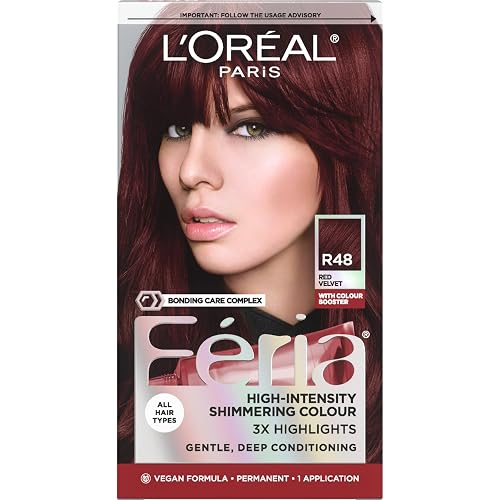 L'Oreal Paris Feria Multi-Faceted Shimmering Color Power Red Intense Deep Auburn, R48