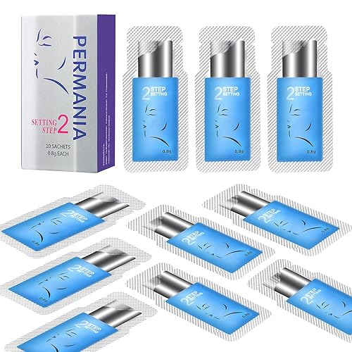 PERMANIA Lash Lift Kit,Separate Steps Products for Salon or at Home, Steps 10 Sachets of 0.8 g/0.03 oz Each Prep (STEP#2)