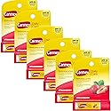 Carmex Click-Stick Moisturizing Lip Balm SPF 15 Strawberry 0.15 oz (Pack of 6)