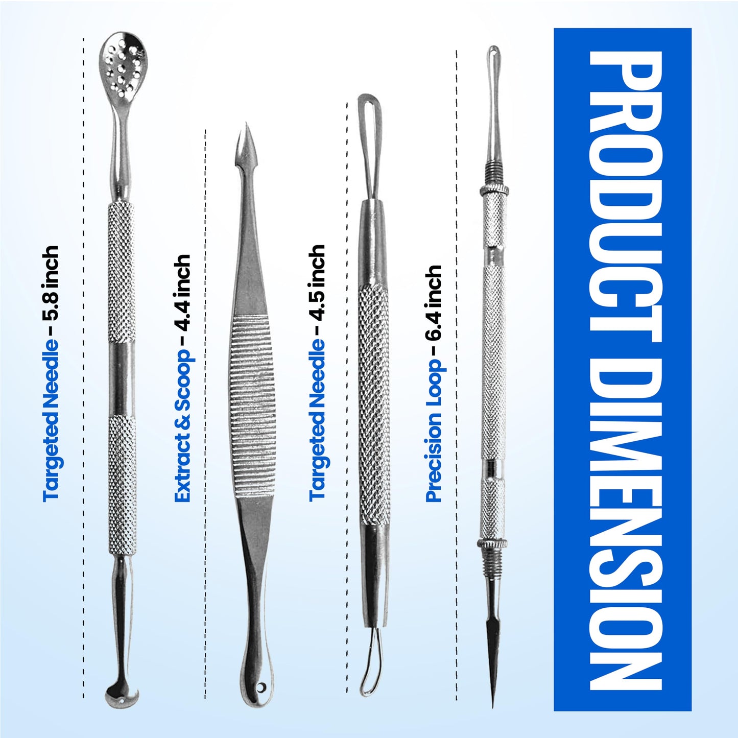 Blackhead Remover Extractor Pimple Popper Tools - Comedone Acne Zit Cleaner Kit for Nose Facial Pore Press Tool for Face Blemish Whitehead Popping