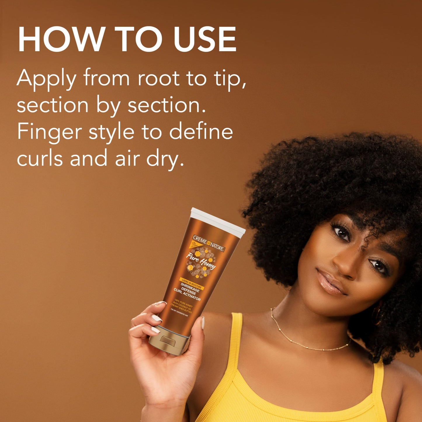 Creme of Nature Pure Honey Define Shrinkage Defense Curl Activator, Moisture-Rich, For Dry, Dehydrated Hair, Haircare Gift for Women, 10.5 oz