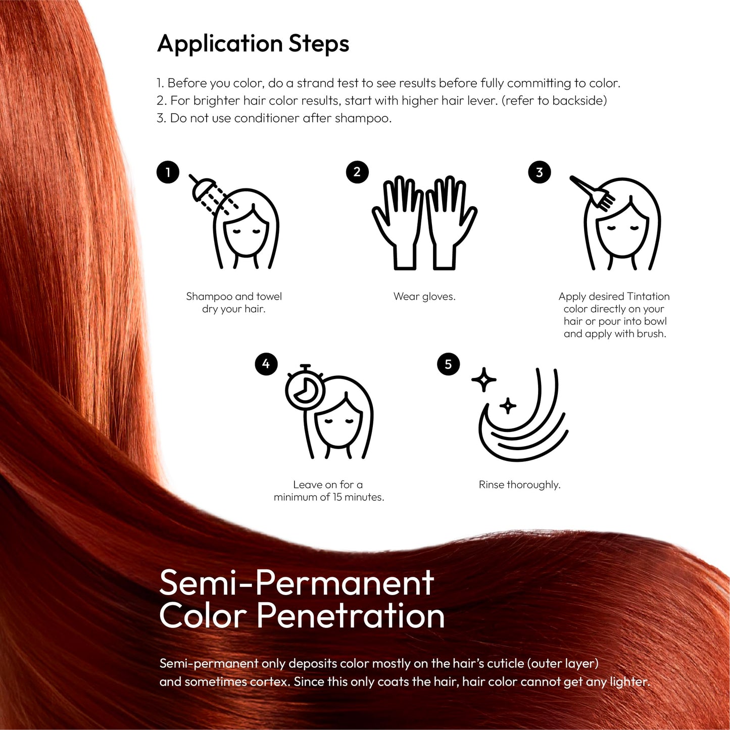 Red by Kiss Tintation Semi-Permanent Hair Color, Aloe Vera Water Based, Argan Oil, Olive Oil, Collagen & Keratin, Long-Lasting Color Dye (Emerald, 5
