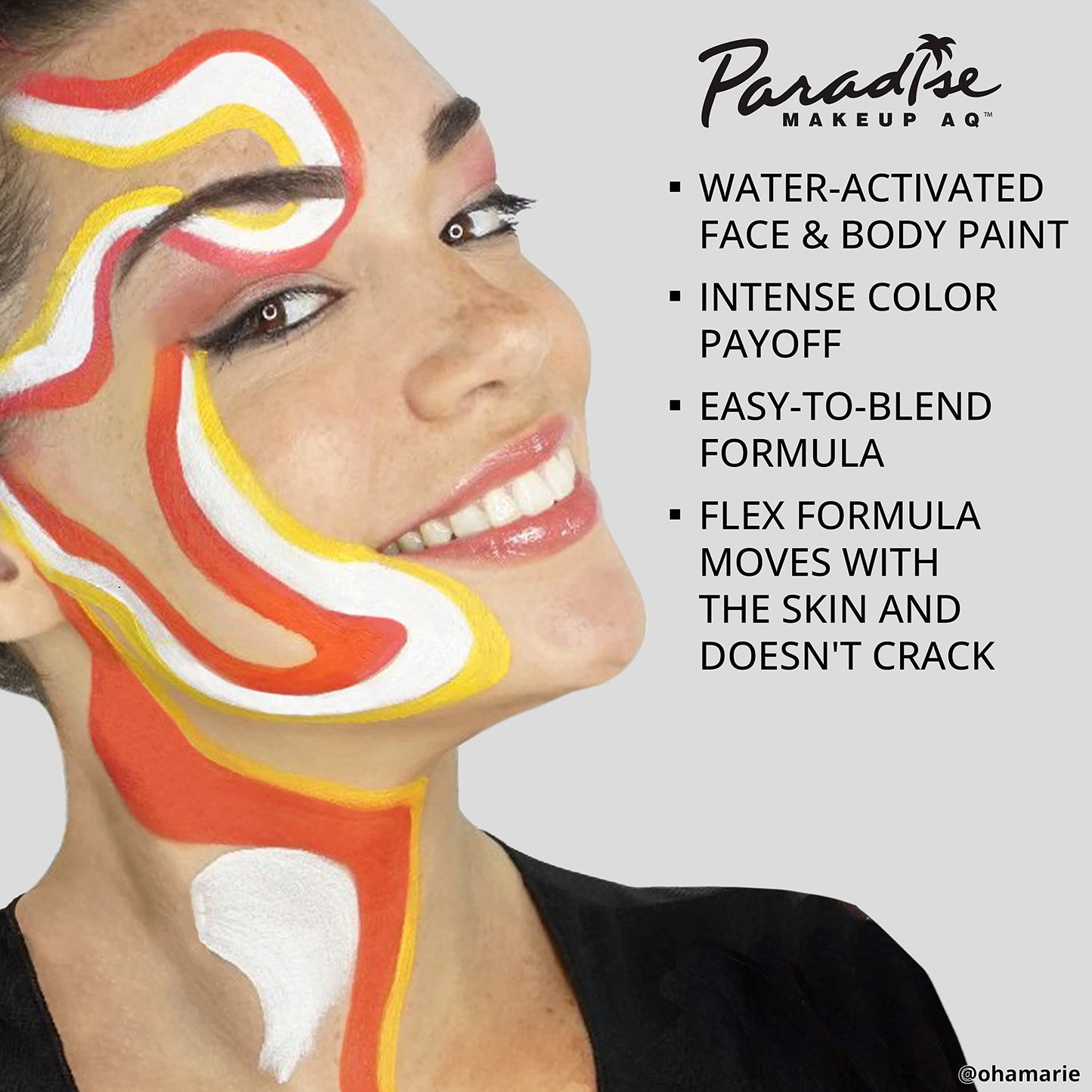 Mehron Makeup Paradise Makeup AQ Refill Size | Face & Body Painting, Beauty, Cosplay, and Halloween | Water Activated Face Paint, Body Paint .25 oz (7