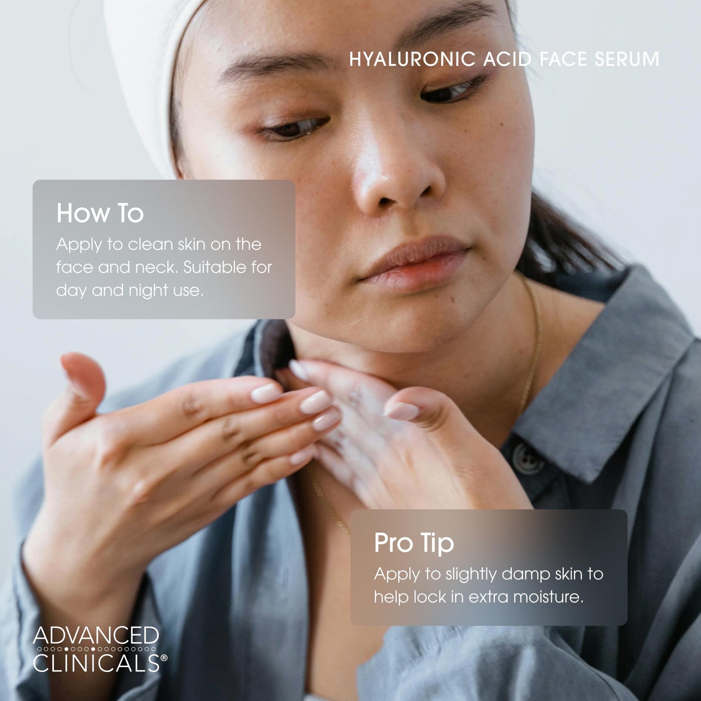 Advanced Clinicals Hyaluronic Acid Serum For Face | Moisturizing Facial Skin Care Products | Hydrating Serum For Face Helps Improve Look Of Wrinkles