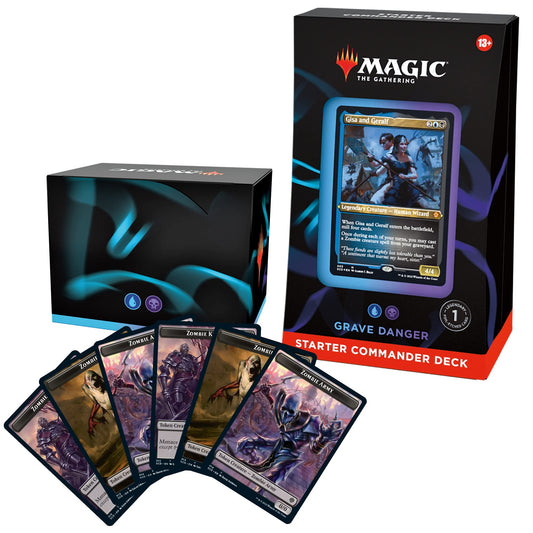 Magic: The Gathering Starter Commander Deck - Grave Danger (Blue-Black) | Ready-to-Play Deck for Beginners and Fans | Ages 13+ | Collectible Card…