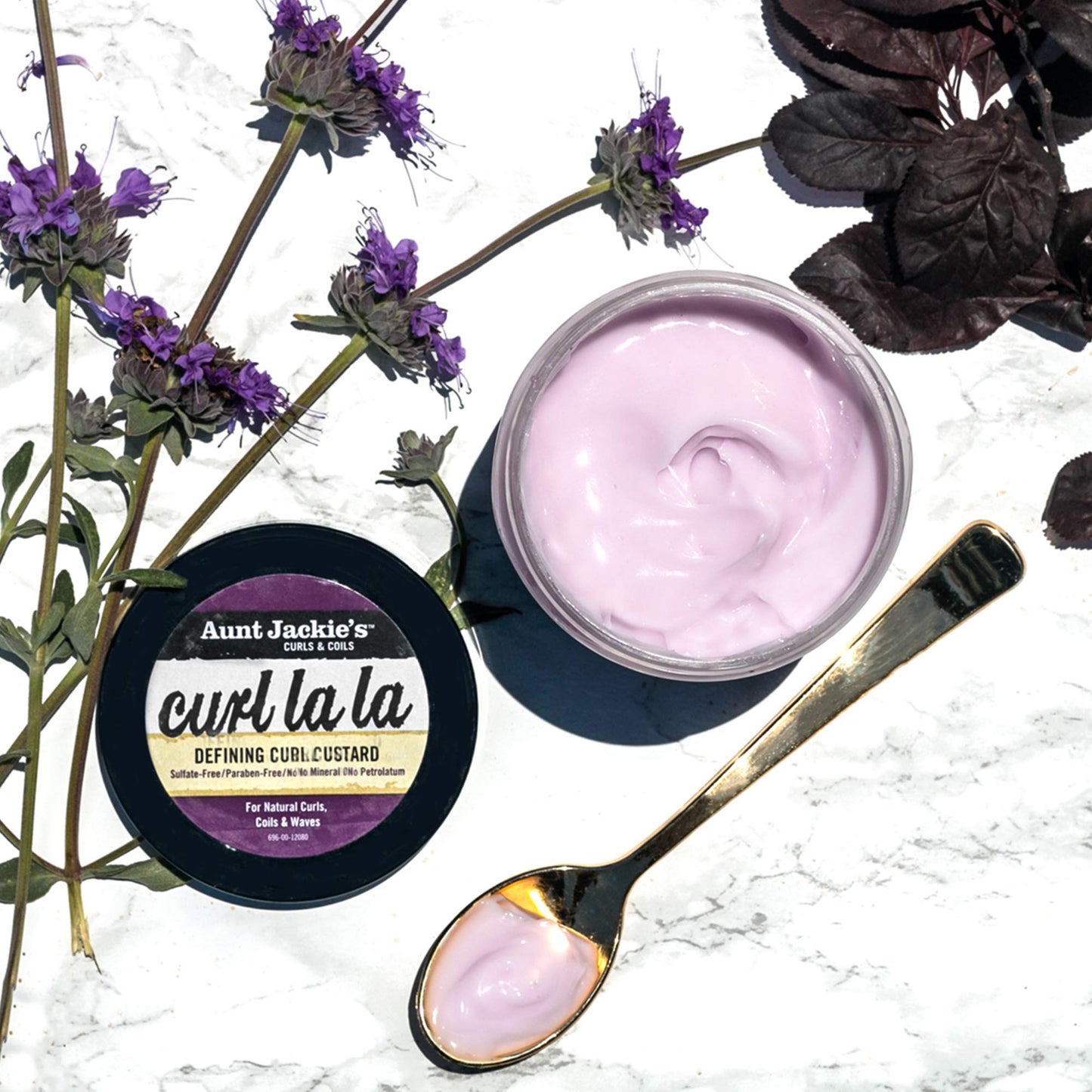 Aunt Jackie's Hair Styling Agent Curl Custard, 18 oz - For Natural Hair Curls, Coils and Waves, Enriched with Shea Butter and Olive Oil