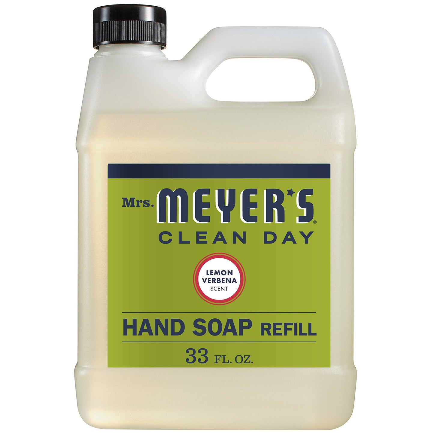 MRS. MEYER'S CLEAN DAY Liquid Hand Soap Refill Bottle, Lemon Verbena Scent, 33 Fl oz (Pack of 1)
