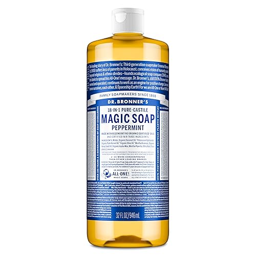 Dr. Bronner's Pure-Castile Magic Liquid Soap - Made with Regenerative Organic Certified Oils- 18-in-1 Uses for Face, Body, Hand, Hair, Laundry & More