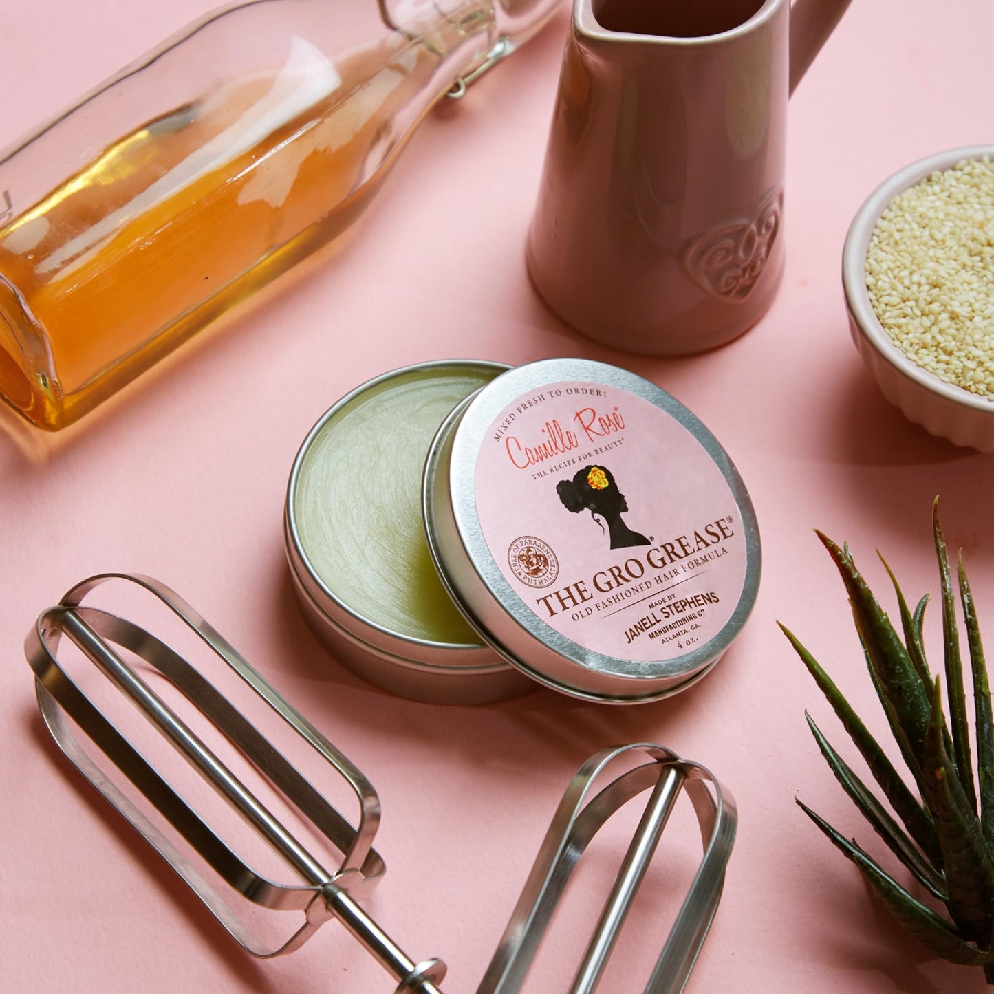 Camille Rose The Gro Grease for Hair Growth Stimulation, Length Retention, and Relief from a Dry, Itchy, Flaky Scalp