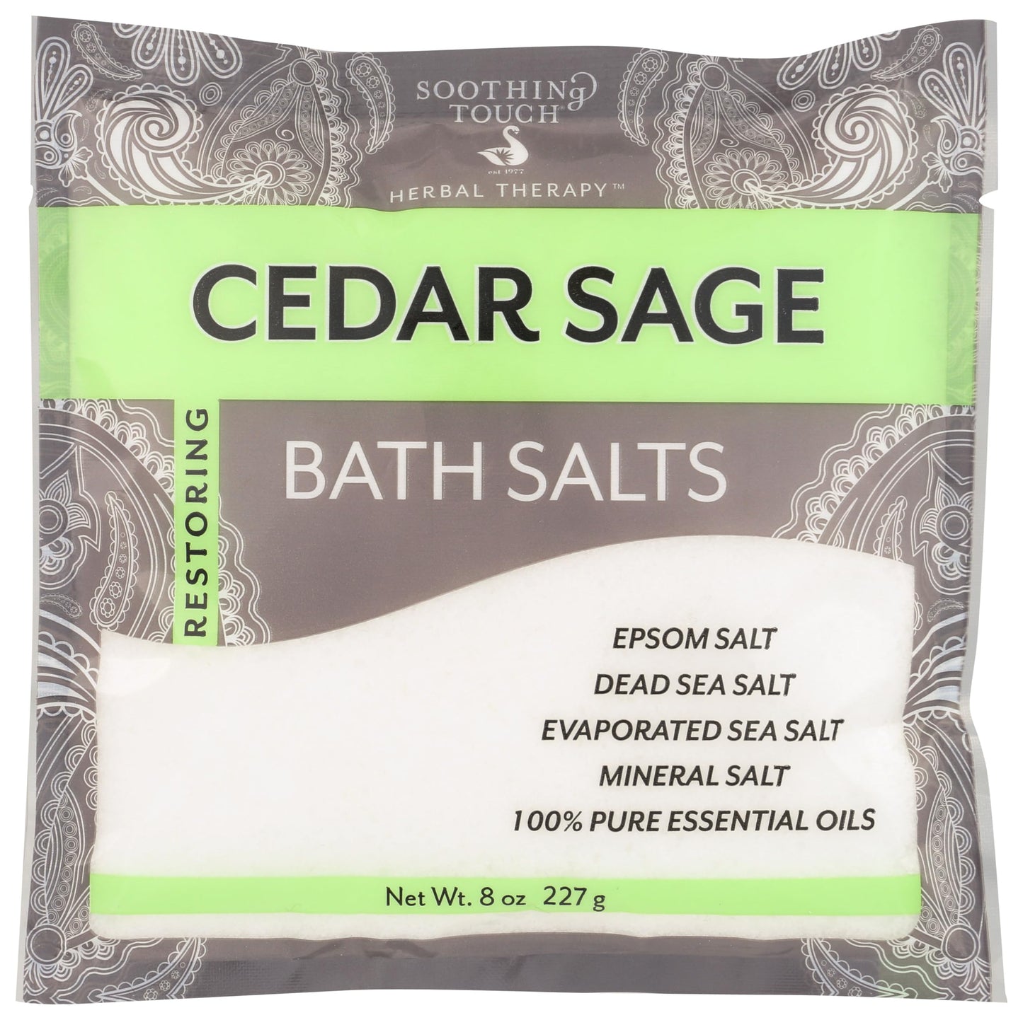 Soothing Touch Bath Salts Pouch, Cedar Sage, 8 Ounce Beauty and Personal Care Soothing Touch