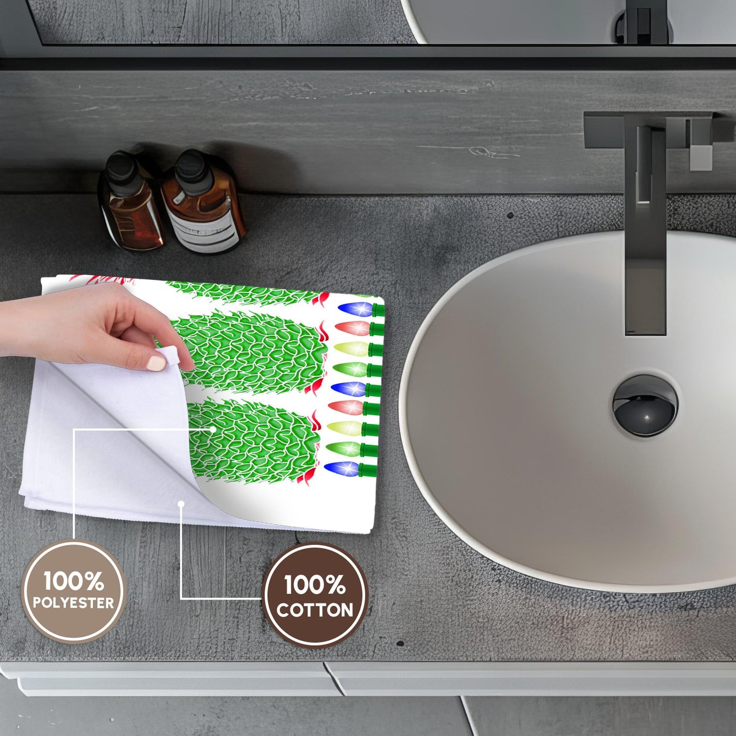 3dRose Towel, Holiday Colored Pineapples and Hawaiian Mele Kalikimaka for Christmas