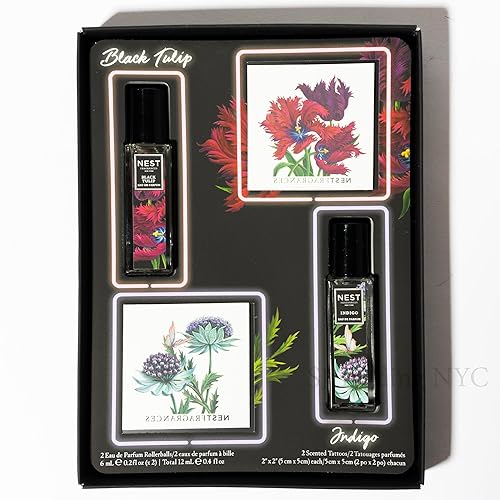 NEST Fragrances Black Tulip & Indigo 0.2 fl oz Scented tatoo set
