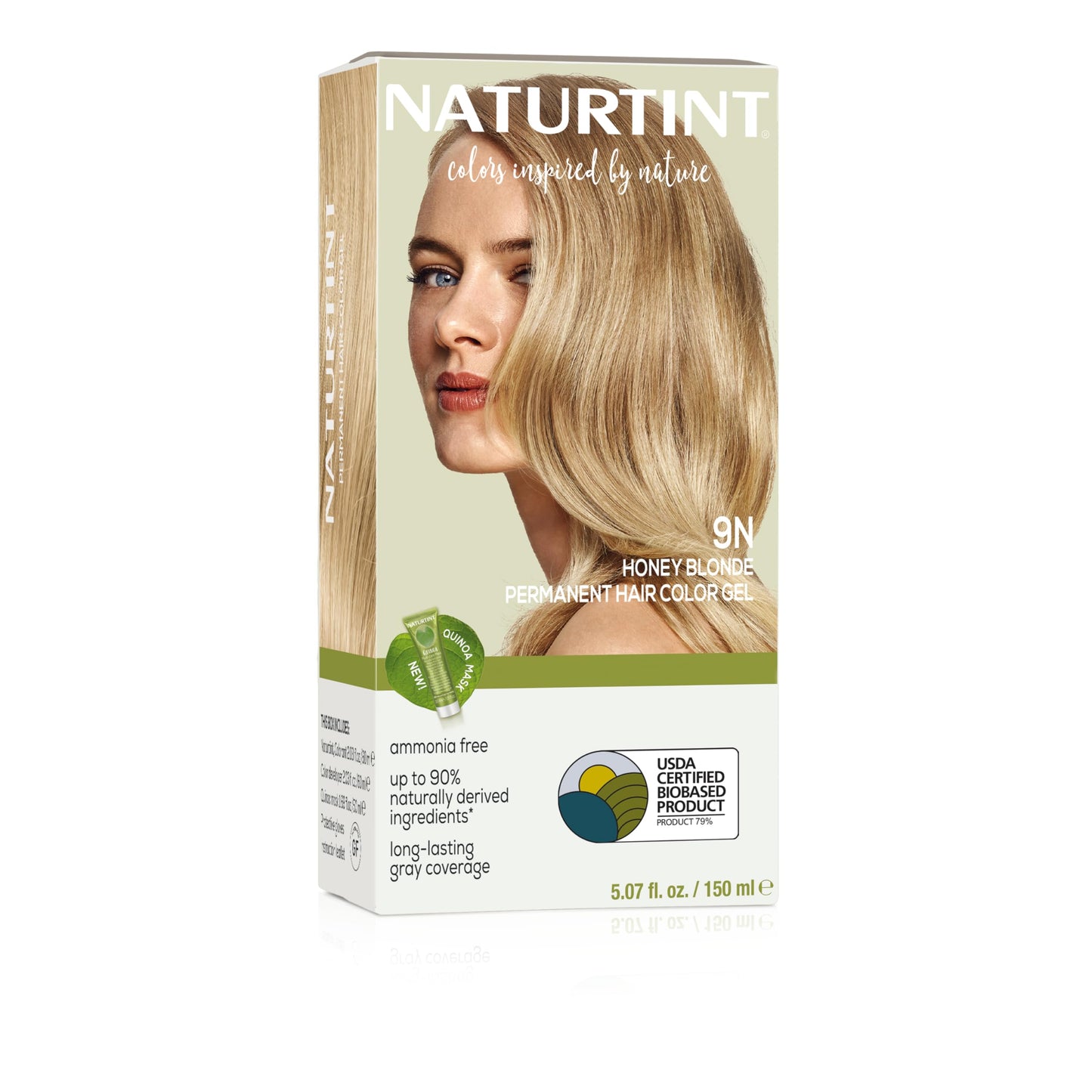 Naturtint 9N Honey Blonde Permanent Hair Color (Pack of 1), Ammonia Free, Vegan, Cruelty Free, up to 100% Gray Coverage, Long Lasting Results