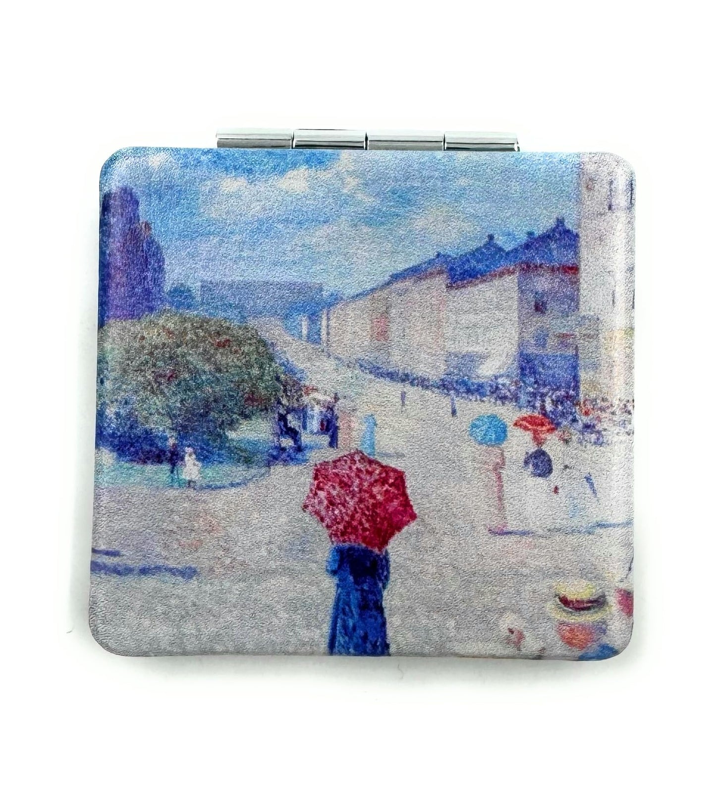 Aeisage Edward Monch Square Mirror - Art Deco Pocket Mirror for Girls, Perfect for Travel or Gifts